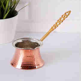 Handmade Hammered Copper Turkish Coffee Pot
