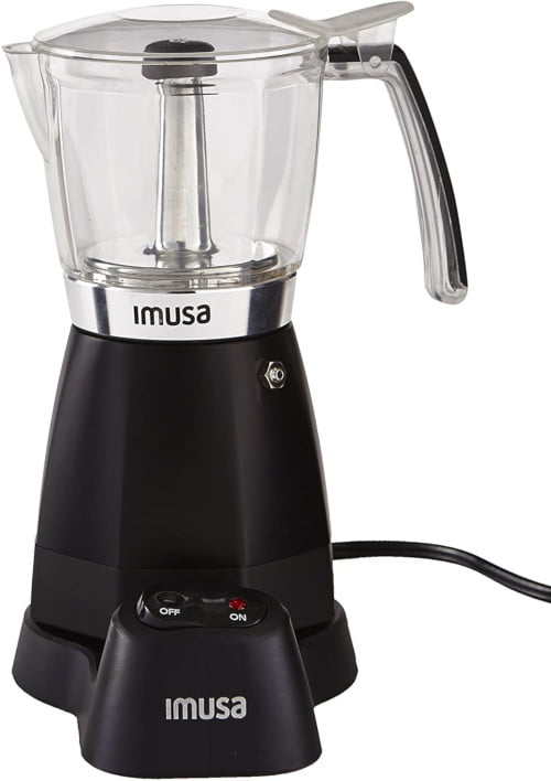 IMUSA USA B120-60006 Electric Coffee-Moka Maker 3-6-Cup- Black