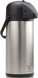 Airpot Coffee Dispenser with Pump - Insulated Stainless Steel Coffee Carafe (85 oz.)