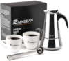 Rainbean stainless steel Espresso Moka 6 Cup